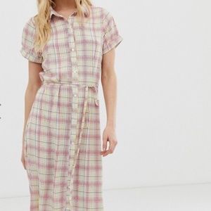 ASOS Glamorous Checkered Tie Maxi Dress